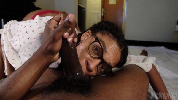 Dripdrop: Slutty Nerd Sucks Out Two Loads!! - hclips.com on v0d.com