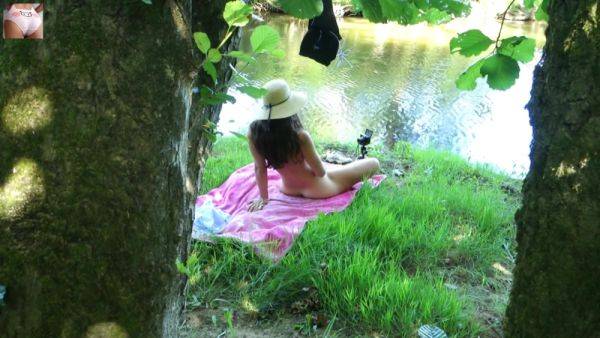 Solo Girl Exhibiting Outdoor At The River - voyeurhit.com on v0d.com