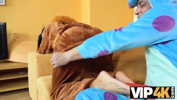 VIP4K. Couple's pajama party turns into exciting fucking with creampie - hotmovs.com - Czech Republic on v0d.com