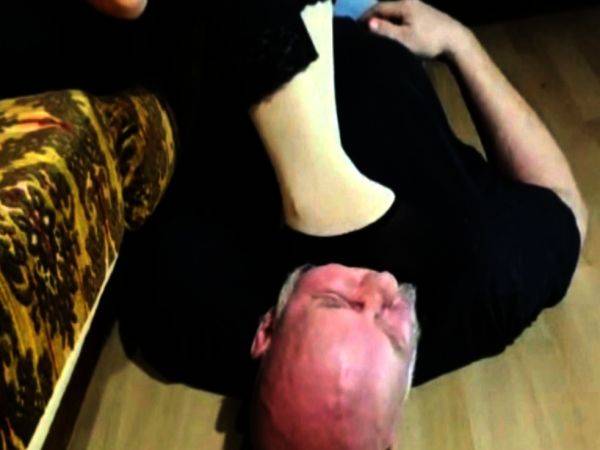 Lady M use her Slave as Human Footstool Face trampling - drtuber.com - Germany on v0d.com