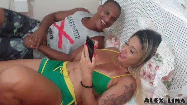 Monique Lopes x Alex Lima - I see my friend watching porn - amateur hardcore - xtits.com - Brazil on v0d.com