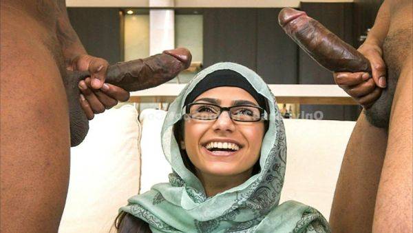 Arab whore Mia Khalifa's First Monster Cock Threesome - interracial hardcore - xtits.com on v0d.com