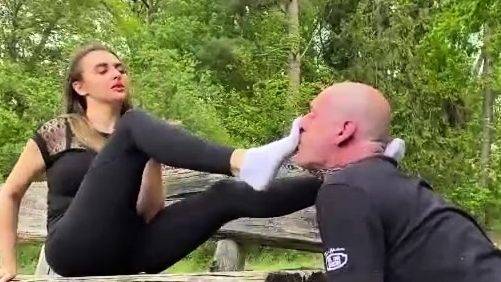Goddess Lena â Sneaker and Socks Slave - drtuber.com on v0d.com