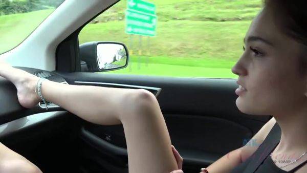 Girl Shows Snatch In Car - Analdin - Brooke Haze - hotmovs.com on v0d.com