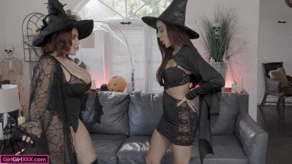 Halloween perversions between two chicks with stunning forms - xbabe.com on v0d.com