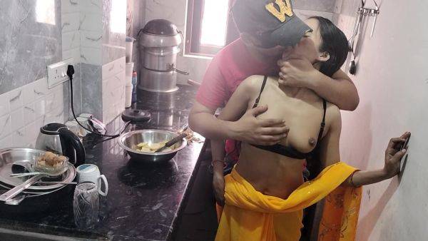 Hot Desi Bhabhi Kitchen Sex With Husband - hclips.com - India on v0d.com