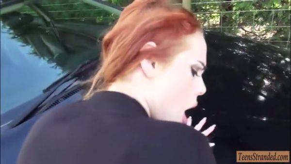 Pretty Redhead Public Sex In Countryside - Ella Hughes - videomanysex.com on v0d.com