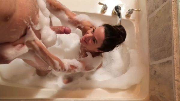 Stunning Burnete With Perfect Ass Having Passionate Foamy Sex In The Bathtub - Littlebuffbrunette - upornia.com on v0d.com