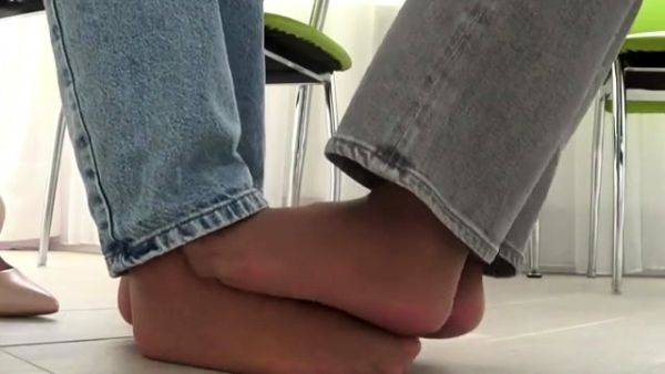 My Fetish Fantasies - Footsie under the table in nylon - drtuber.com on v0d.com