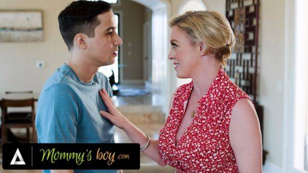 MOMMY'S BOY - Pervert Busty MILF Dee Williams Lets Her Stepson Hard Fuck Her To Boost His Confidence - txxx.com on v0d.com