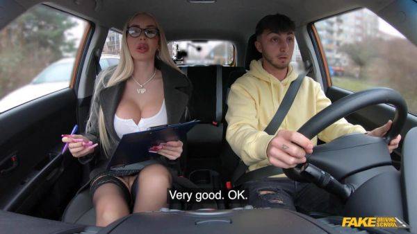 Long-haired slut with bubbly tits gets fucked in the car - xtits.com - Germany on v0d.com