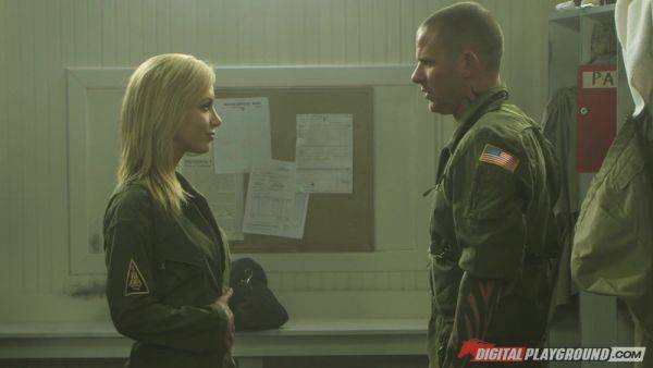Kayden Kross gets eaten out and screwed by cocky soldier - xtits.com on v0d.com
