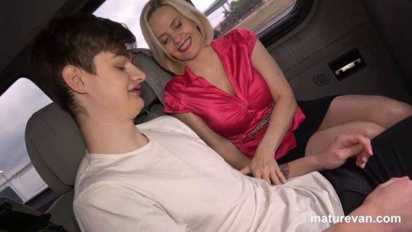 Watch this blonde cougar pick up young Hitchhiker and get down and dirty in the MatureVan - sexu.com on v0d.com