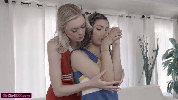 Amber Moore And Nina Nieves In Girlgirlxxx - Cheerleader Lesbians Stretch Their Pussies Out - upornia.com on v0d.com