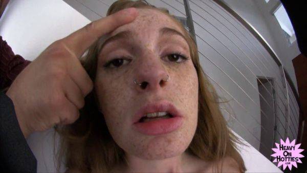 Freckled Freak Faye Reagan gets tied up and spit-roasted in hardcore bondage - sexu.com on v0d.com