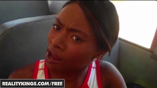 Amateur black Cheerleaders in uniform suck and lick on the bus - RealityKings - sexu.com on v0d.com