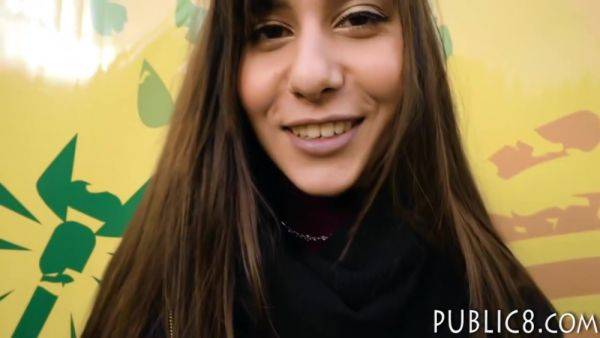 Lovely Amateur Euro Girl Gets Nailed In Public For Cash - hclips.com on v0d.com