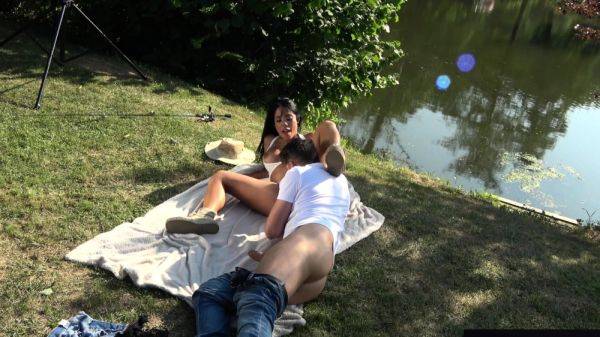 BTS of Megan Fiore's Outdoor Fuck - drtuber.com on v0d.com