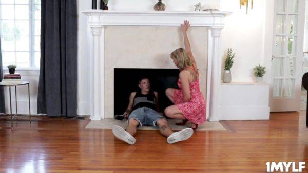 Horny Milf Watching The Stud Jerks Off While She Pleasu - hotmovs.com on v0d.com