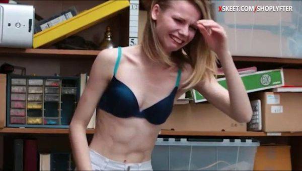 Catarina Petrov gets caught stealing goods & gets her tight pussy drilled in LP office - sexu.com on v0d.com