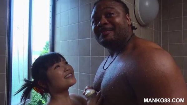 Watch this stunning Japanese chick catch a BBC and get a hot shower of pleasure - sexu.com on v0d.com