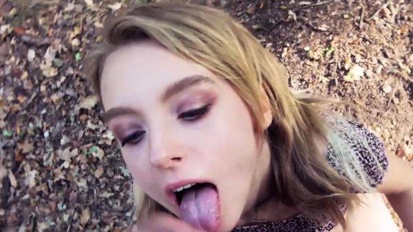 Small 18yo tourist teen seduced in public for outdoor sex - drtuber.com on v0d.com