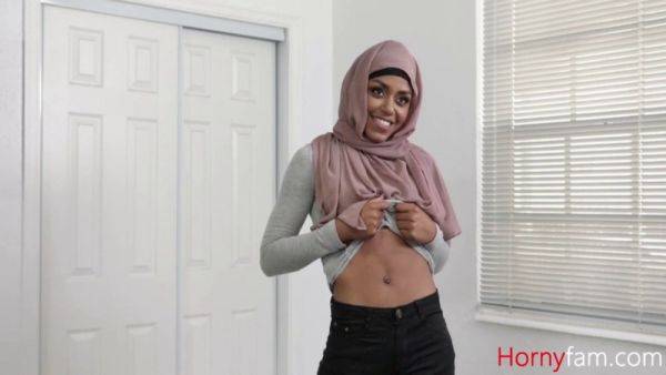 Milu Blaze enjoys getting her big tits and ass drilled in hijab while her stepsister pleases her - sexu.com on v0d.com