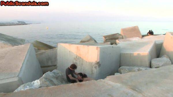 BDSM public slut deepthroats cock outdoor in front voyeurs - hotmovs.com on v0d.com