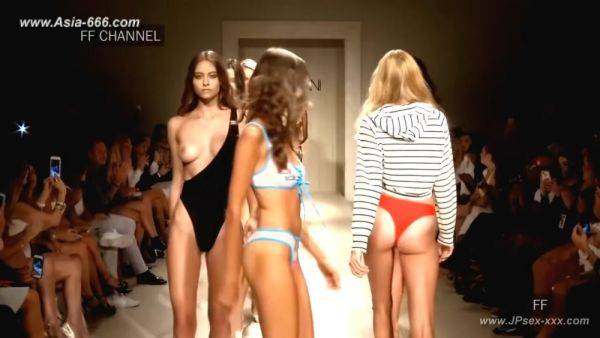Blonde model lingerie show - hclips.com on v0d.com