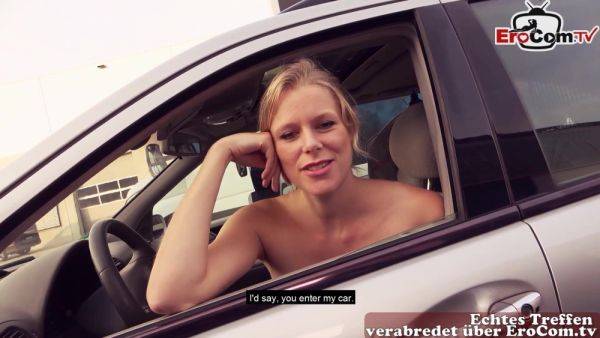 Public Car pick up date with german blonde street slut - German - xhand.com - Germany on v0d.com