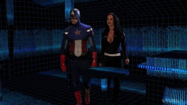 Busty brunette granted Captain America's huge dick for more than just blowjob - hellporno.com on v0d.com