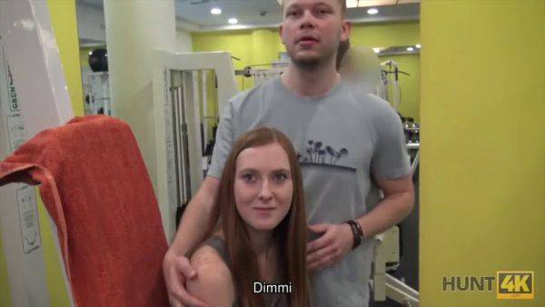 Redhead teen in palestra indulges in a wild POV blowjob with a hung dude - sexu.com on v0d.com