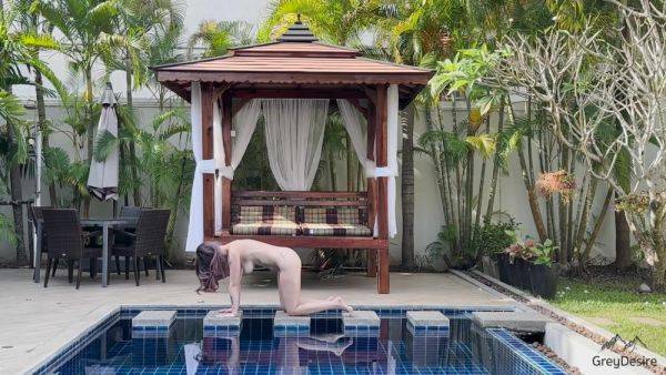 Nude Yoga: Balance Practice Workout Yoga With Grey - upornia.com on v0d.com