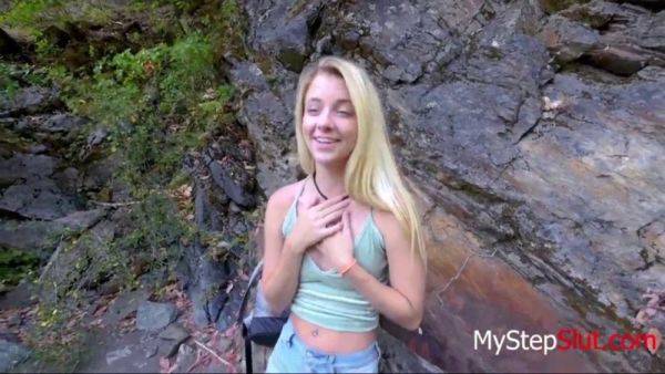 Stepdad takes his teen daughter out in the woods and gives her a cumshot - sexu.com on v0d.com