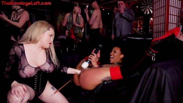 Public anal Ebony pussyfisted and whipped by domina - hotmovs.com on v0d.com