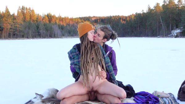 Slim Girl With Dreads And Her BF Indulge In the Hottest Love-making On a Frozen Lake - anysex.com - Sweden on v0d.com