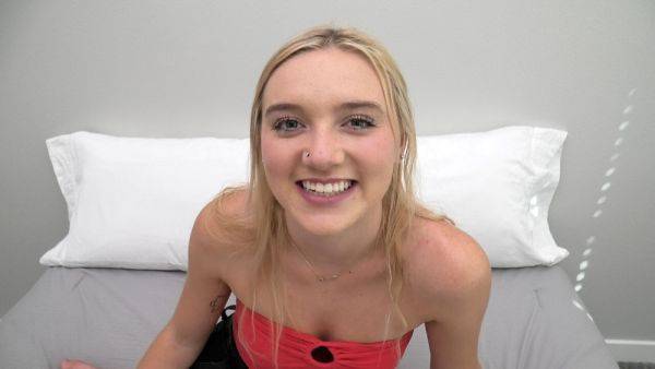 This blonde teen is cute and brand new to porn - hclips.com - Usa on v0d.com