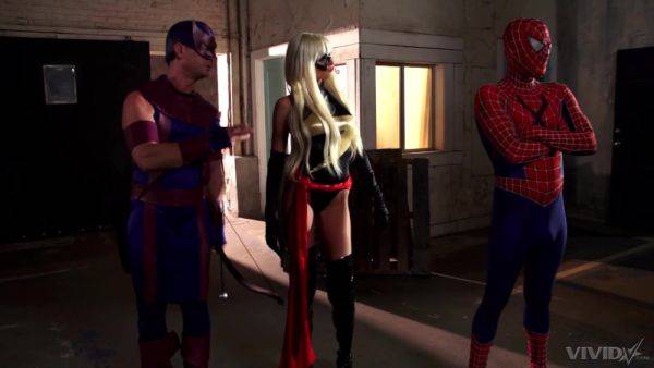 Extreme DC role play with Spider Man to ruin some good pussy - xbabe.com on v0d.com