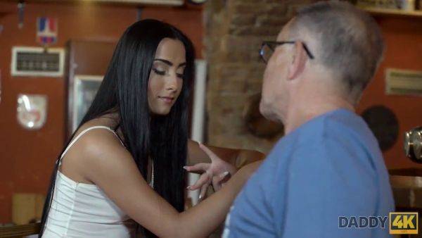 Anna Rose, a naughty brunette, gets a deep dicking in a bar without any adult supervision - sexu.com on v0d.com