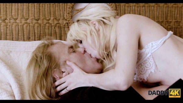 Blonde amateur teen has hot young and old sex with daddy - sexu.com on v0d.com