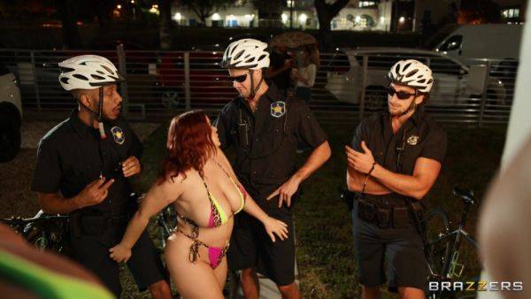 Cops share chubby MILF's wet holes in dirty gangbang - xbabe.com on v0d.com