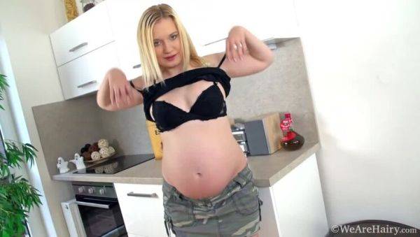 Jessica Hard's X-Rated Kitchen Striptease, Pregnancy Exposed - porntry.com on v0d.com