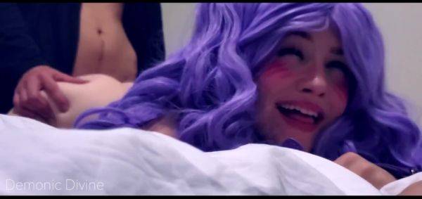 Cuffed anime teen shows ahegao face during prone bone fucking - anysex.com on v0d.com