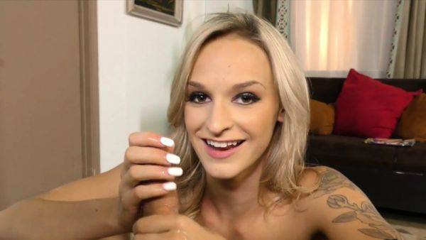 Handjob POV inked GF gives dirty talk HJ - drtuber.com on v0d.com