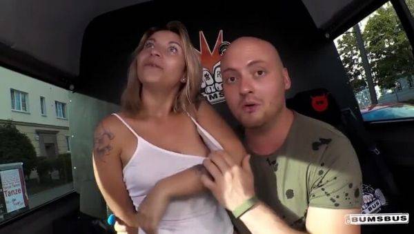 Tattooed Brunette Kattie Hill's Intense Bus Ride - veryfreeporn.com on v0d.com