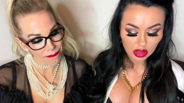 Pale blonde and tanned brunette lesbians toying and licking - drtuber.com on v0d.com