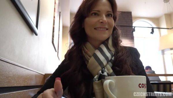 Czech Streets: Anal Brunette MILF in Lingerie & Stockings - porntry.com - Czech Republic on v0d.com
