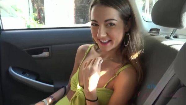 Lily Adams' Art Adventure: A Sun-Soaked City Stroll with a Shaved Brunette - veryfreeporn.com on v0d.com