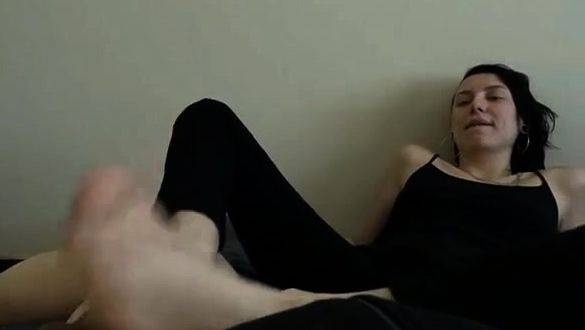 Nina's marathon footjob ends up with one huge load - - drtuber.com on v0d.com
