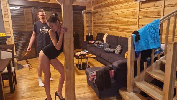 Veronica Avluv In She Was Spanked For Playing On The Stairs Last Night!! - hclips.com on v0d.com